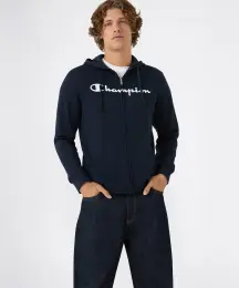 Champion Script Shop Full Zip Hoodie Sweatshirt 1