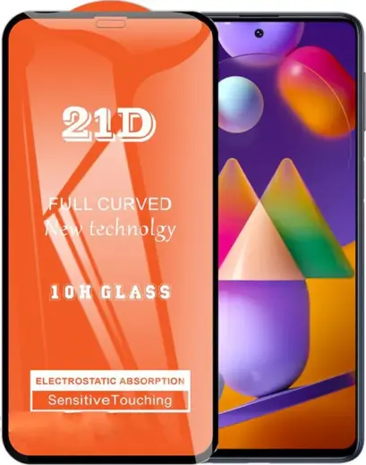Samsung Uyumlu M31s Ekran Koruyucu 21d Tam Kaplayan Kırılmaz Cam Kavisli