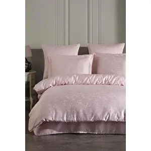 Varol Laura Home Tencel Jakar Nevresim Takımı Çift Kişilik - Eva Pudra
