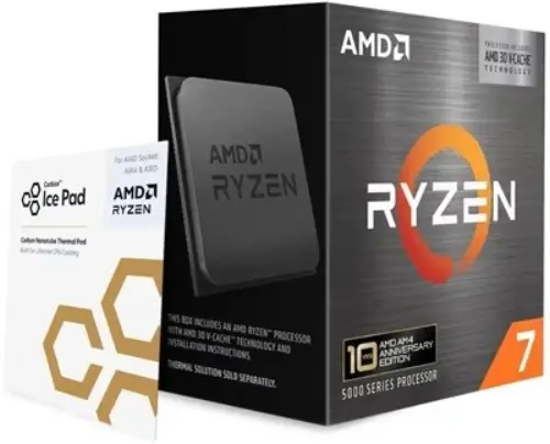 AMD Ryzen 7 5800X3D 10th Anniversary Edition 3.4GHz 8 Çekirdek 96MB Önbellek Soket AM4 Box İşlemci