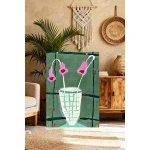 Mgi Design Lüks Pembe Eklektik Tablo Çağdaş Kanvas Tablo Yatak Odası Tablosu | Modern Duvar Dekoru | Salon, Yatak Odası Ve Ofis İçin | Sanatsal Ev Dekorasyonu 50x70 cm