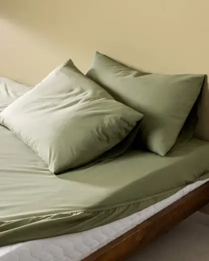 Manon King Size %100 Pamuk Ranforce Lastikli Çarşaf Takımı - Haki