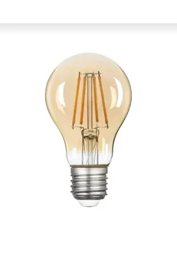 Rustik A60 Led Filament Ampul E27 Gün Işığı Aydınlatma Ampülü Led Ampül