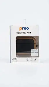 Preo AirPods Pro 2 Armour Siyah/Kahve Taşıma Kılıfı