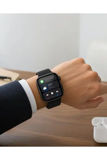 Yeni Nesil Akıllı Saat Müzik Dinleme Bildirim Görme Sesli Asistan Desteği Yeni Nesil
