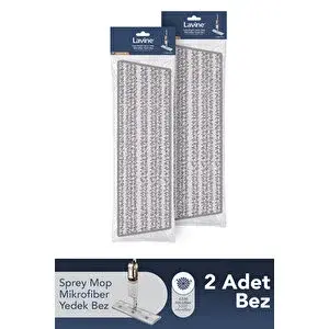obido (2 Adet) Sprey Mop Temizlik Seti %100 Mikrofiber Yedek Bezi
