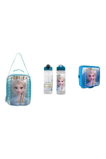 Frozen Beslenme Seti True To Myself (3 parça-Beslenme Çantası-Suluk-Beslenme Kabı)