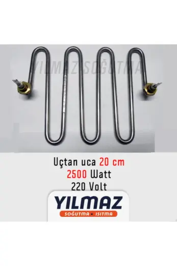 Universal Semaver & Çay Makinesi Rezistans (ısıtıcı) - Zikzak, 2500w, 20cm, Krom