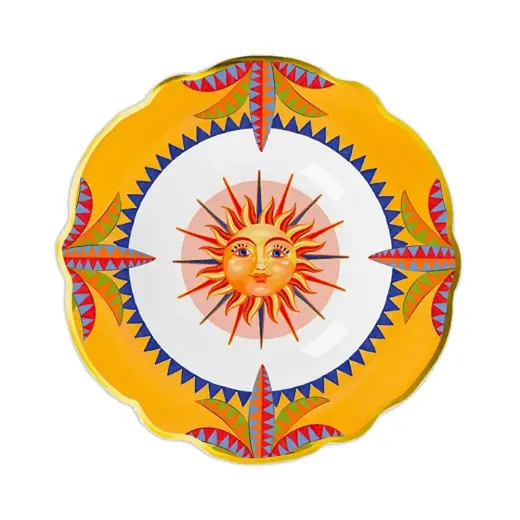 Baci Milano Dolce Vita 6'lı Sun Çukur Tabak 23 cm Porselen