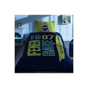 Taç Li̇sansli Fenerbahçe Şanli Kanarya Gece Işiltisi Pamuklu Tek Ki̇şi̇li̇k Nevresi̇m Takimi