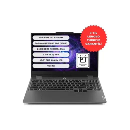 Lenovo Loq 15IRX10 Intel Core I5 13450HX 24 GB 1 tb SSD RTX5050 Freedos 15.6” 83JE00ECTR