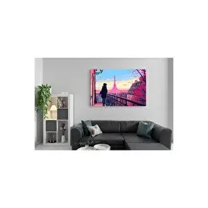 Mgi Design Sanatsal Pembe Eklektik Tablo Skandinav Tarzı Kanvas Tablo Lüks Duvar Sanatı | Modern Duvar Dekoru | Salon, Yatak Odası Ve Ofis İçin | Sanatsal Ev Dekorasyonu 50x70 cm