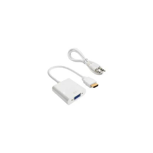 Wozlo HDMI To VGA Ses Çıkışlı Kablo Çevirici Dönüştürücü Adaptör