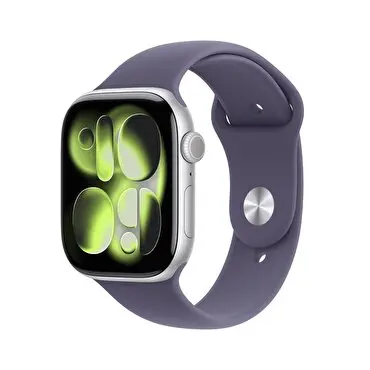 Apple Watch Series 11 GPS + Cellular 42mm Gümüş Rengi Alüminyum Sis Moru Spor Kordon - M/L