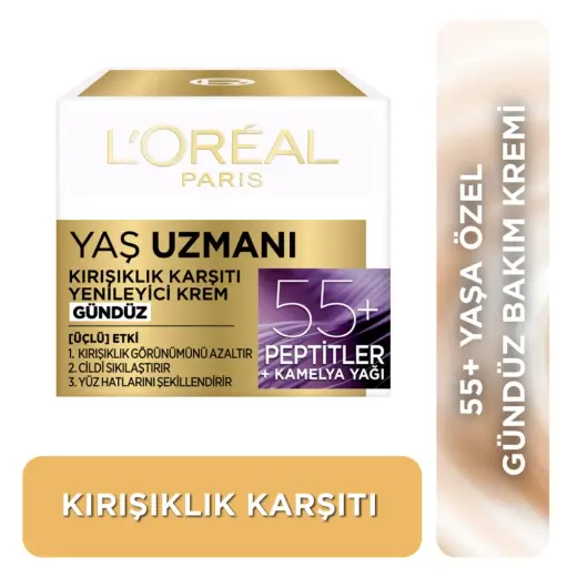 Loreal Paris Yaş Uzmanı 55+ Kırışıklık Karşıtı Yenileyici Krem 50 ml
