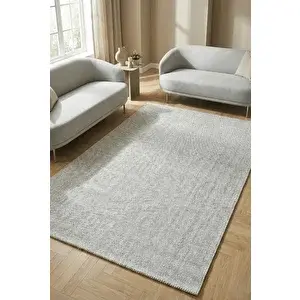 Anaska Home Modern Halı Sisal Bukleli Halı Gümüş Halı Salon Halısı Oturma Odası Halısı Koridor Halısı Yolluk 120x250 cm