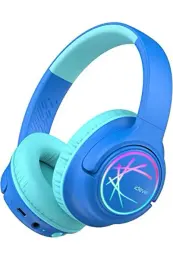 BTH18 LED Işıklı Çocuk Bluetooth Kulaklık -Mavi 1