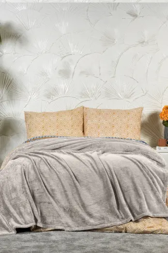 Elart Anna Battaniye Çift Kişilik Wellsoft 180x220 Cm Taş Rengi Taş