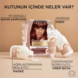 Loreal Paris Excellence Creme Nude Renkler Saç Boyası - 4UR Nude Koyu Kızıl 7