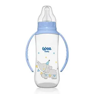 745 Wee Baby Kulplu PP Biberon 270ml Mavi
