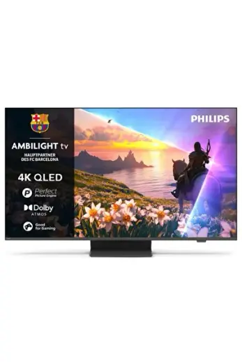 Ambilight 55PUS8600 4K QLED Smart TV - P5 Perfect Picture Engine Ultra HD, Titan OS, Dolby Vision ve Dolby Atmos Sound özellikli 55 inç ekran