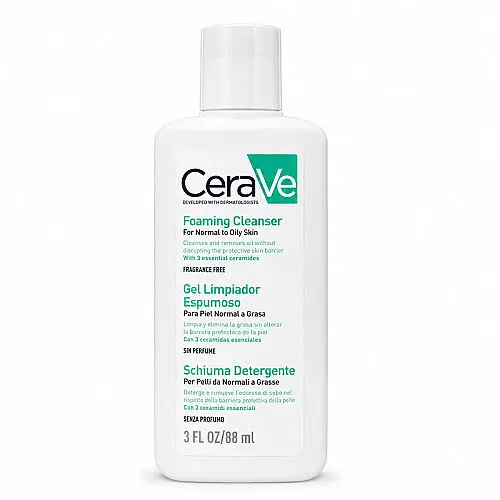 CeraVe Normal Ve Yağlı Ciltler İçin Köpüren Temizleyici 88 ml