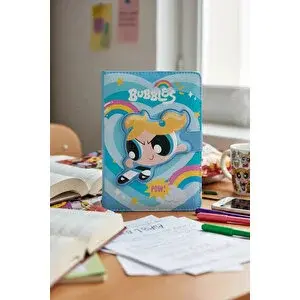 Diğer Powerpuff Girls Bubbles Lisanslı Manyetik Kapaklı Not Defteri – Mıknatıslı Koruma Ve Pu Kaplama 18 Cm