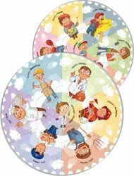 Blue Focus Puzzle Baby Round Meslekler