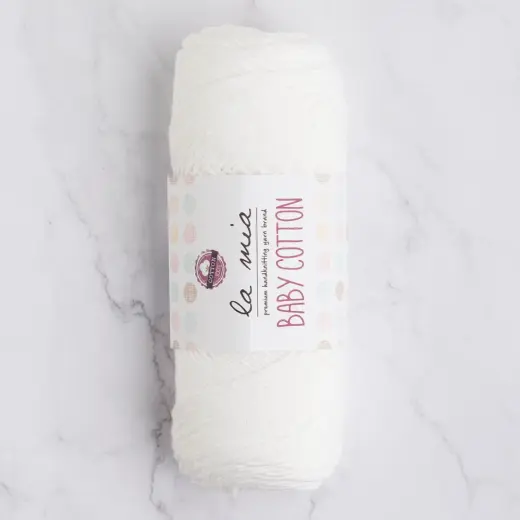 La Mia Baby Cotton Beyaz El Örgü İpi - L001