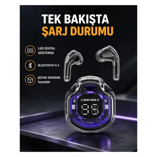 GIGA Kablosuz Bluetooth Kulaklık Hifi Ses Kalitesi ve Mikrofonlu