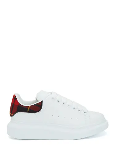 Oversized Kırmızı Beyaz Kadın Deri Sneaker