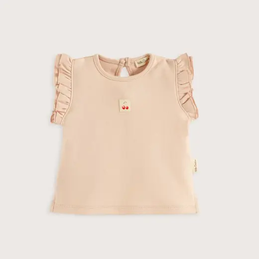 Cherry Boom Fırfırlı Tshırt Pembe