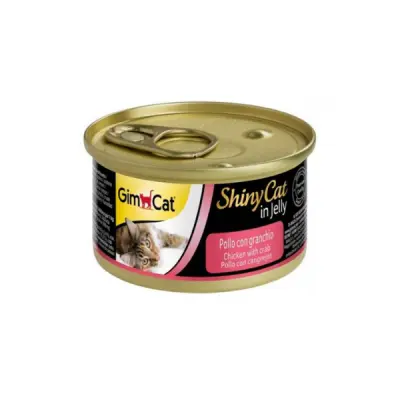 GimCat Shinycat Tavuklu ve Yengeçli Kedi Konservesi 70gr