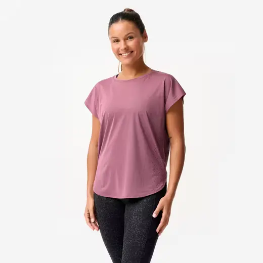 Kadın Oversize Spor Tişörtü - Açık Mor