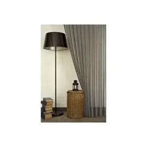 Vivense Kirçilli Keten Sik Pi̇le Tül Perde, Antrasi̇t, 300x260