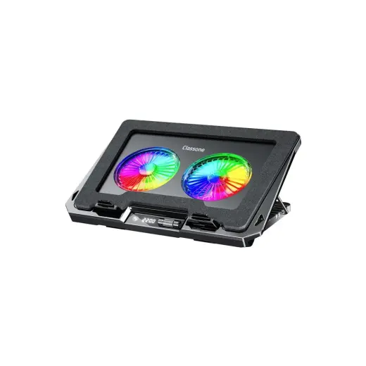 Classone GT102 Gaming Laptop Soğutucu, 2200RPM , Rgb Işıklı , LED Display , Notebook Soğutucu Stand