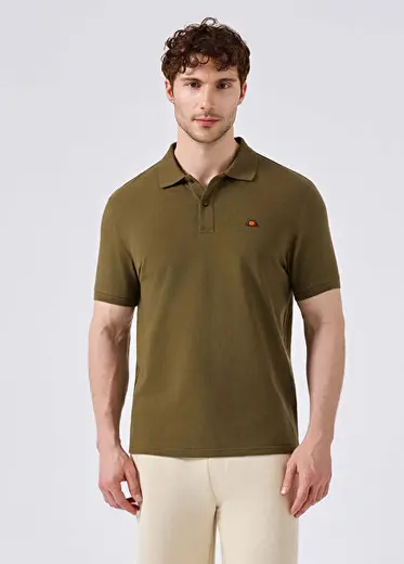 Haki Polo Yaka Kısa Kollu Erkek T-shirt 6SM5044-KH