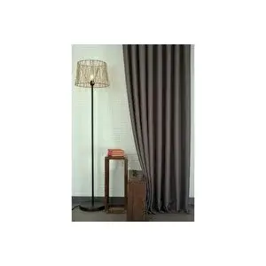 Vivense Massarelli̇ Keten Sik Pi̇le Fon Perde, Koyu Gri̇, 100x260