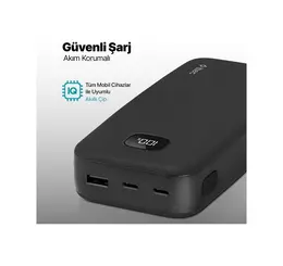 Ttec 2BB211 ChargeUp LCD 20.000 mAh Taşınabilir Hızlı Şarj Aleti/Powerbank 5