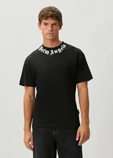 Siyah Logo Baskılı T-shirt