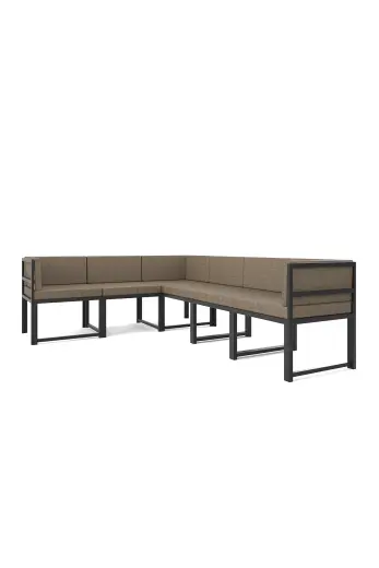 Upstyle Luno 6'Lı L Köşe Koltuk Takımı Kahve