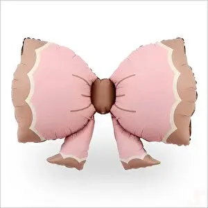 SüSLe Bebek ve Parti Fiyonk Folyo Balon, 91 Cm X 60 Cm - Retro Pembe