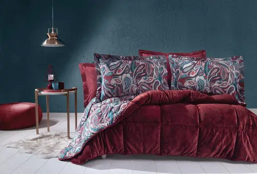 Barlett - Bordo Triola Set, Tek Kişilik