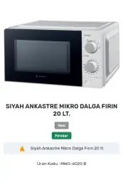 EC-MWO 6021 SW 20 L 700 W Solo Mikrodalga Fırın 6
