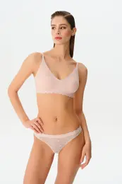 Pudra Pembesi Invisible Soft Lazer Kesim Dantelli String Külot 4