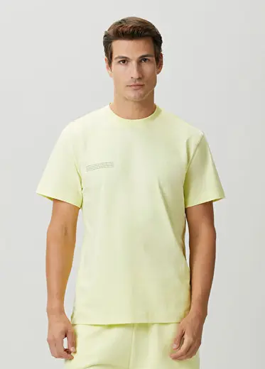 365 Midweight Açık Sarı Logo Baskılı T-shirt