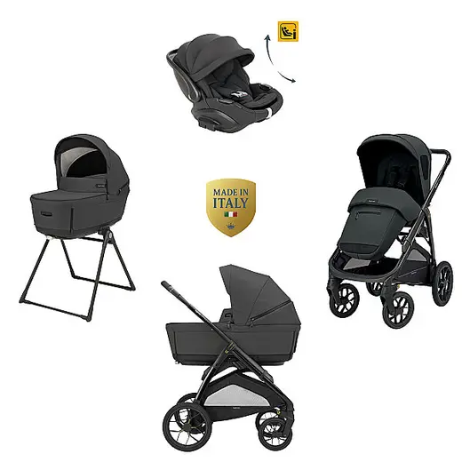 Inglesina Aptica XT Glam Bebek Arabası & Darwin Recline Evo Ana Kucaklı 4'lü Sistem - Magnet Grey