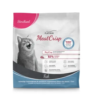 PLATINUM MeatCrisp Balıklı Kısırlaştırılmış Yetişkin Kedi Maması 400gr