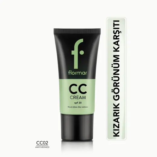Flormar Kırmızı İz ve Kızarıklık Gizleyici CC Krem CC02 Anti Redness 35 ml