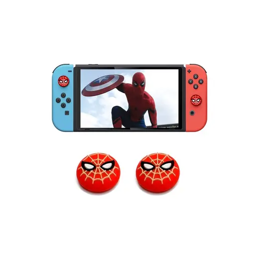 Feza Nintendo Switch 2 Adet Spiderman Kabartma Desenli Analog Başlığı